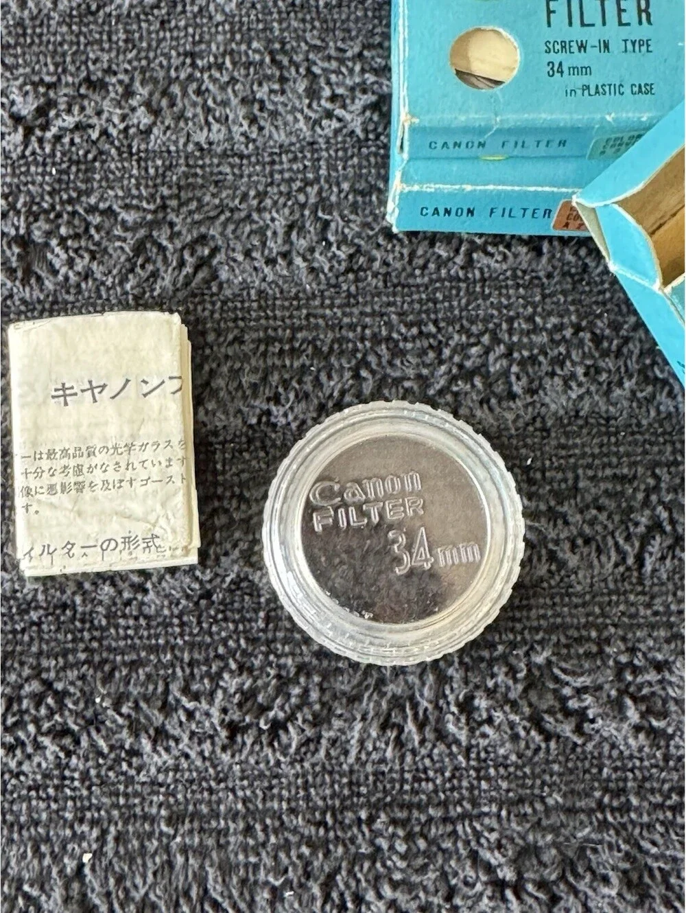 Genuine Canon 34mm Japan Plastic Case Set Of 3 In Original Box